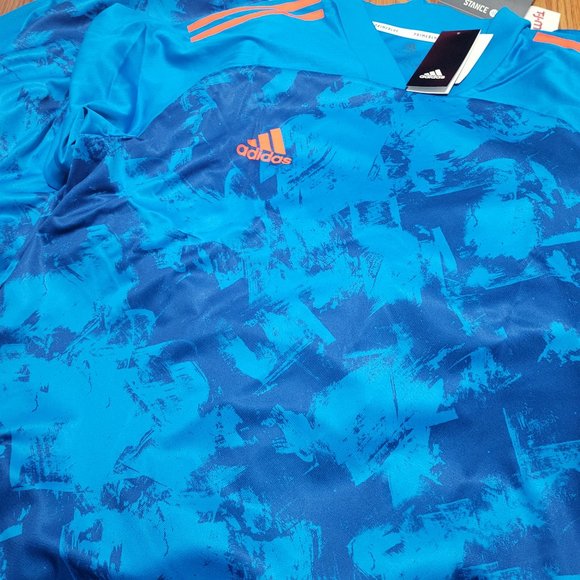 adidas Condivo 20 PrimeBlue Soccer Football Futbol Jersey Blue Orange FI4220 mls - Picture 7 of 13
